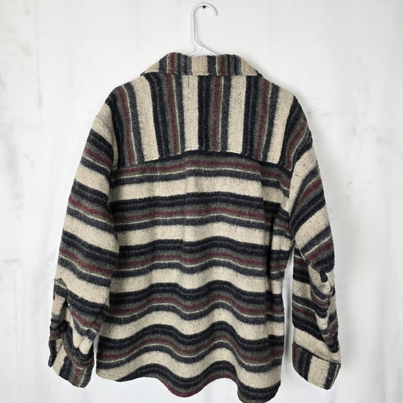Vintage Southern Exposure Striped Fisherman Gorpcore Blanket Shacket Jacket - Picture 2 of 7